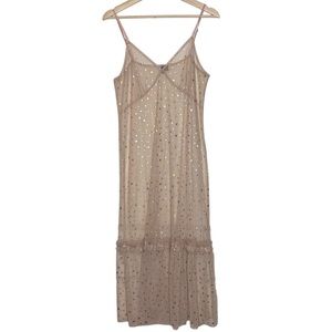 Sparkly Nude Nightgown / Slip / Dress / Lingerie